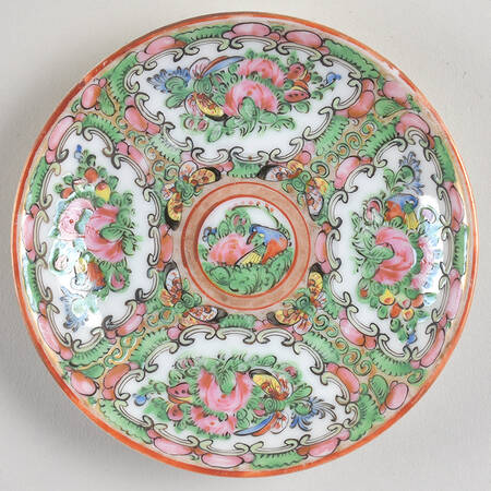 Rose Medallion (No People) Saucer for Footed Bouillon Cup