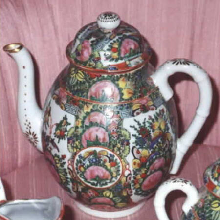 Rose Medallion (No People) Coffee Pot & Lid