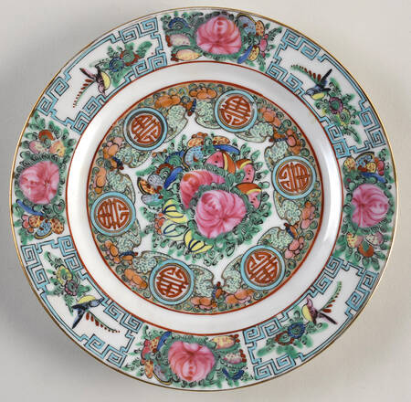 Rose Medallion (No People) Luncheon Plate