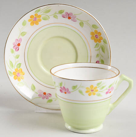 104 Footed Cup & Saucer Set by Cartwright & Edwards