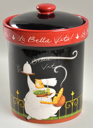 La Bella Vita Large Canister & Lid with Seal Ring