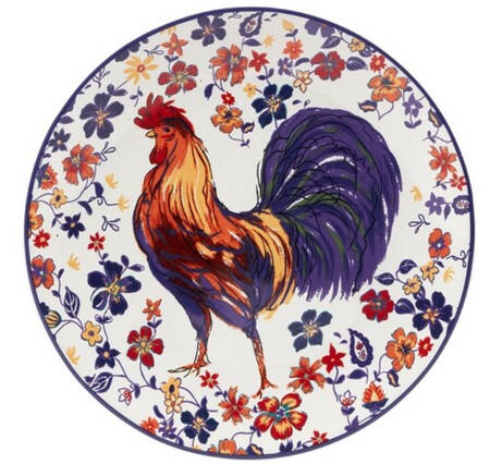Morning Rooster Dinner Plate