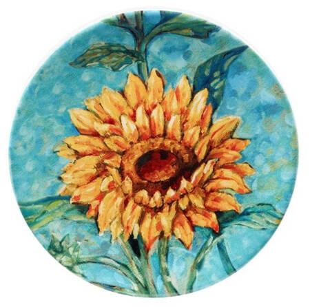 Golden Sunflowers Salad Plate
