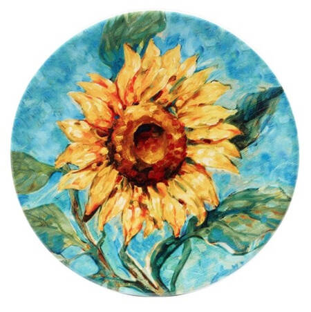 Golden Sunflowers Salad Plate