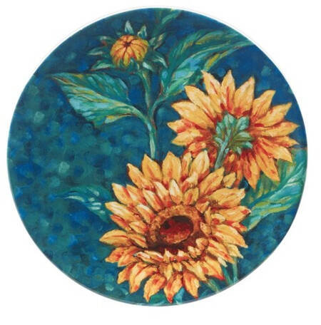 Golden Sunflowers Dinner Plate
