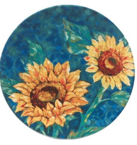 Golden Sunflowers Dinner Plate