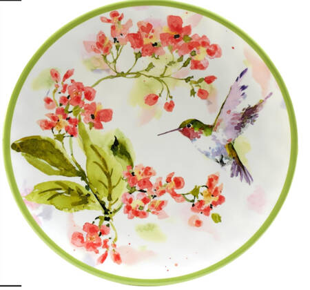 Hummingbirds (Melamine) Salad Plate