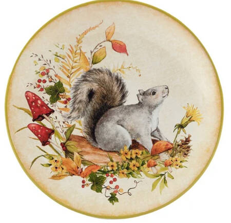 Woodland Critters Dessert/Pie Plate