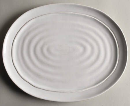 Firenze-White 13" Oval Serving Platter
