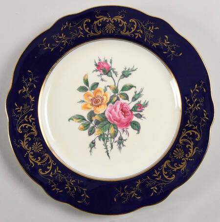 Endslock Blue Dinner Plate