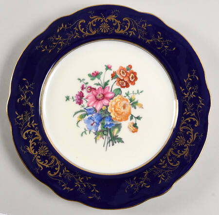 Endslock Blue Dinner Plate