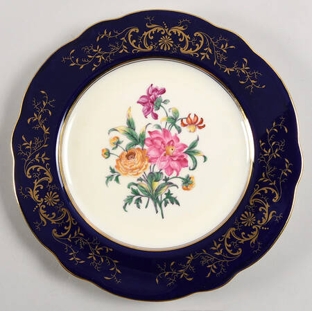 Endslock Blue Dinner Plate