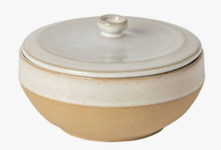 Marrakesh Sable Blanc (White) Individual Casserole & Lid