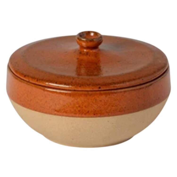 Marrakesh Cannelle (Orange) Individual Casserole & Lid