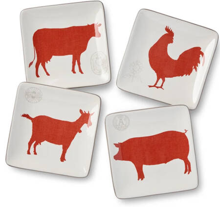 Vintage Farm Canape Plate