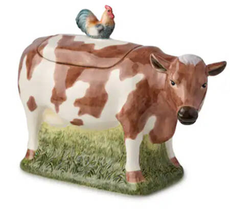 Vintage Farm Figural Cookie Jar & Lid