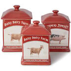 Vintage Farm Large Canister & Lid