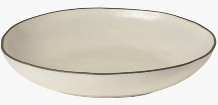 Stacked Organic-Salt (White) 14" Pasta Serving Bowl