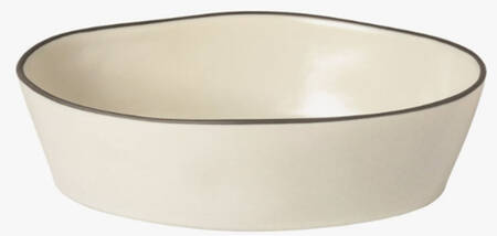 Stacked Organic-Salt (White) 10" Oval Baker