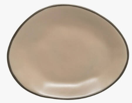 Stacked Organic-Cremini (Tan) 8" Oval Plate