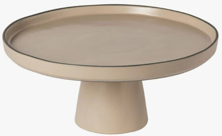Stacked Organic-Cremini (Tan) 10" Diameter Pedestal Cake Stand