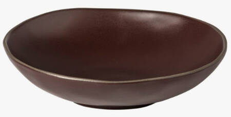 Stacked Organic-Port (Dark Brown) 9" Soup/Pasta Bowl