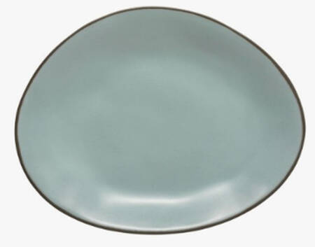 Stacked Organic-Sky (Light Blue) 8" Oval Plate