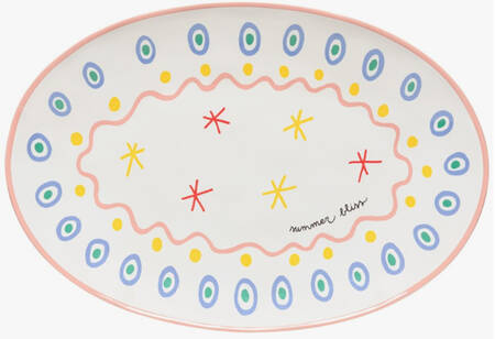 Summer Bliss 17" Oval Serving Platter