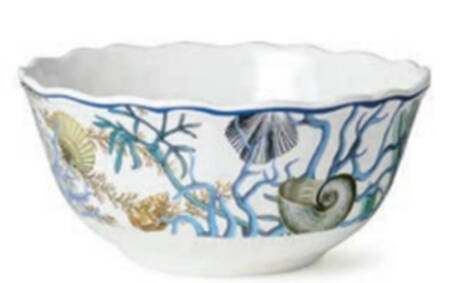 Blue Lagoon (Melamine) 11" Round Deep Bowl
