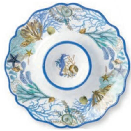 Blue Lagoon (Melamine) 1 Piece Chip & Dip