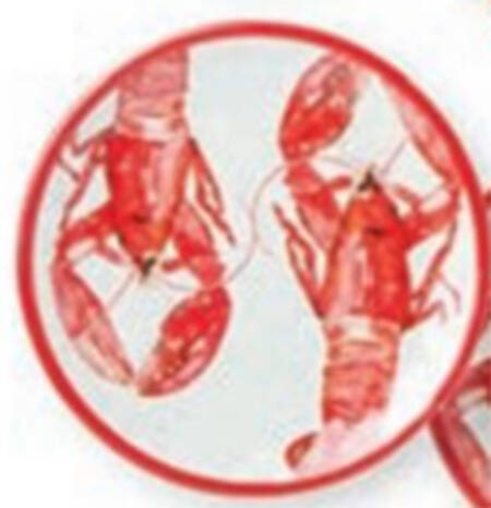 Beach House Lobster (Melamine) Canape Plate