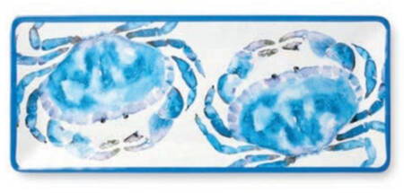 Beach House Crab (Melamine) 19" Rectangular Serving Platter