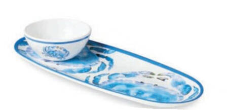 Beach House Crab (Melamine) Melamine Dip Bowl & Tray Set