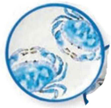 Beach House Crab (Melamine) Canape Plate