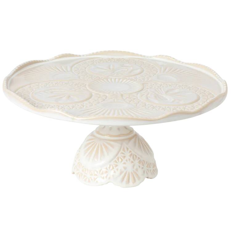 Cristal White 12" Diameter Pedestal Cake Stand