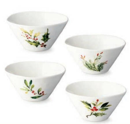 Holly and Vines Individual Ice Cream/Dessert Bowl