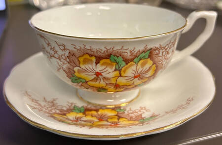 282-66 Footed Cup & Saucer Set