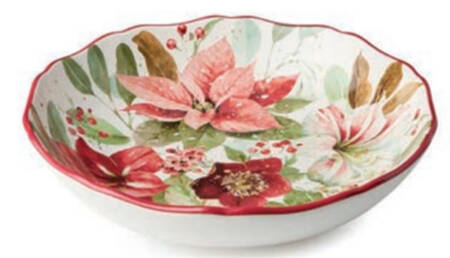 Winter Blooms 13" Round Serving Bowl