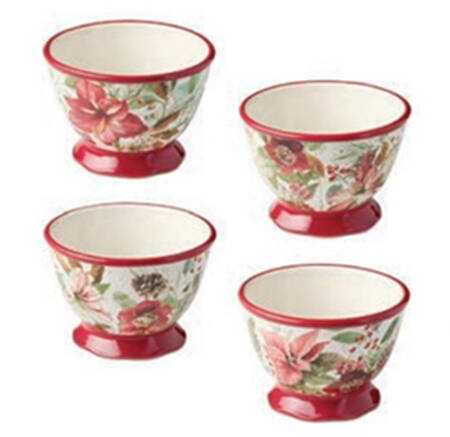 Winter Blooms Individual Ice Cream/Dessert Bowl