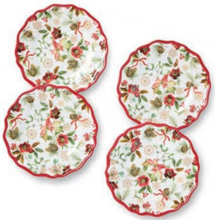 Winter Blooms Melamine Canape Plate