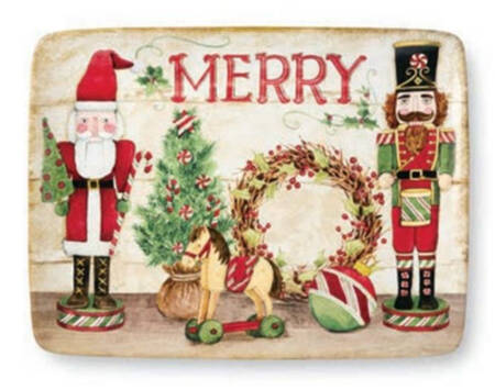 Nutcracker Parade 16" Rectangular Serving Platter