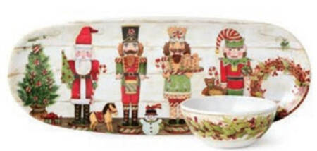 Nutcracker Parade Melamine Dip Bowl & Tray Set