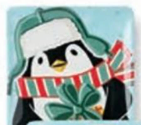 Festive Christmas Penguin Salad/Dessert Plate
