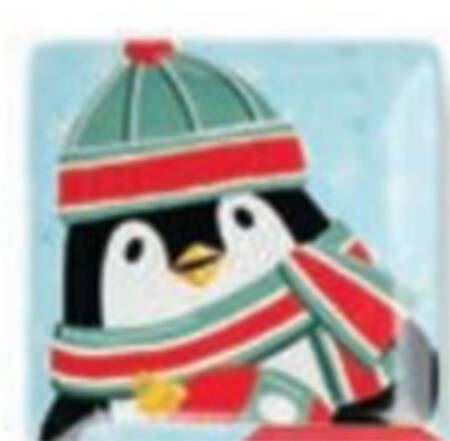 Festive Christmas Penguin Salad/Dessert Plate