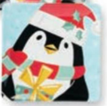 Festive Christmas Penguin Salad/Dessert Plate
