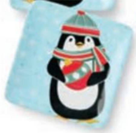 Festive Christmas Penguin Canape Plate