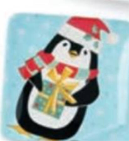 Festive Christmas Penguin Canape Plate