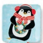Festive Christmas Penguin Canape Plate