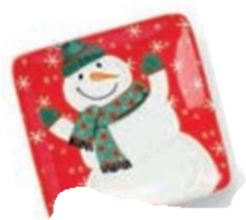 Festive Christmas Snowman Canape Plate