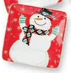 Festive Christmas Snowman Canape Plate